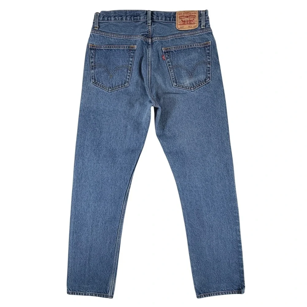 Vintage Levis 505 Regular Fit Jeans Mens 32x34 Medium Wash Straight Leg Denim